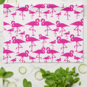 Flamingo-Liebe Küchentuch (Gefaltet)