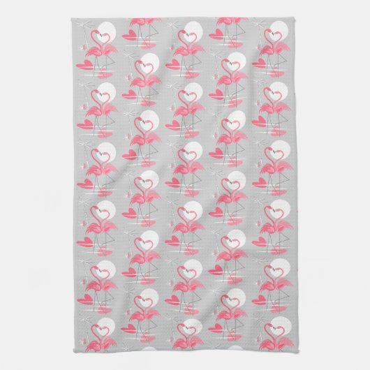Flamingo Liebe Küchentuch vertikal gepolstert (Vertikal)