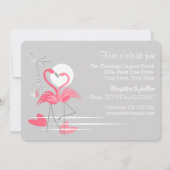 Flamingo-Liebe-Landschaft Einladung (Rückseite)