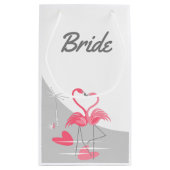 Flamingo Liebe Large Moon Bride klein Kleine Geschenktüte (Rückseite)