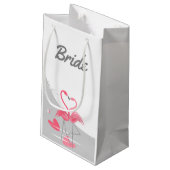 Flamingo Liebe Large Moon Bride klein Kleine Geschenktüte (Rückseite Schrägansicht)