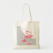 Flamingo Liebe Large Moon Budget Tasche (Vorne)