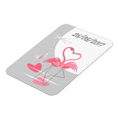 Flamingo Liebe Large Moon Date flexibel Magnet (Linke Seite)