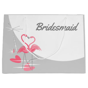 Flamingo Liebe Large Moon Name Bridesmaid groß Große Geschenktüte