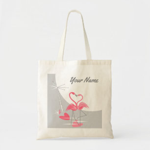 Flamingo Liebe Large Moon Name Budget Tasche