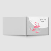 Flamingo Liebe Large Moon Text Gästebuch (Voll)