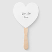 Flamingo Liebe Large Moon Text Hand Fan Herz Fächer (Rückseite)