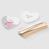 Flamingo Liebe Large Moon Text Hand Fan Herz Fächer (Non-assembled)