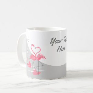 Flamingo Liebe Large Moon Text Tasse