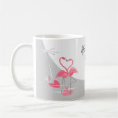 Flamingo Liebe Large Moon Text Tasse (Links)