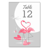 Flamingo Liebe Large Moon Tischkarte Tischnummer (Rückseite)