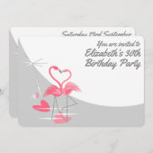 Flamingo Liebe Large Moon 'You are welcome? Einladung (Vorne/Hinten)