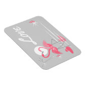 Flamingo-Liebe-Liebe flexibler Magnet (Rechte Seite)