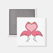 Flamingo-Liebe Magnet (Vorderseite/Rückseite)