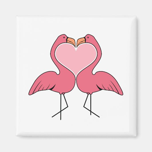Flamingo-Liebe Magnet (Vorne)