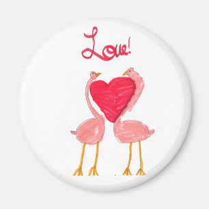 Flamingo-Liebe Magnet
