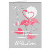Flamingo-Liebe mit Liebe im Text grau (Vorne)