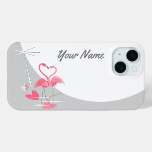 Flamingo Liebe Moon Name iPhone Gehäuse horizontal Case-Mate iPhone Hülle