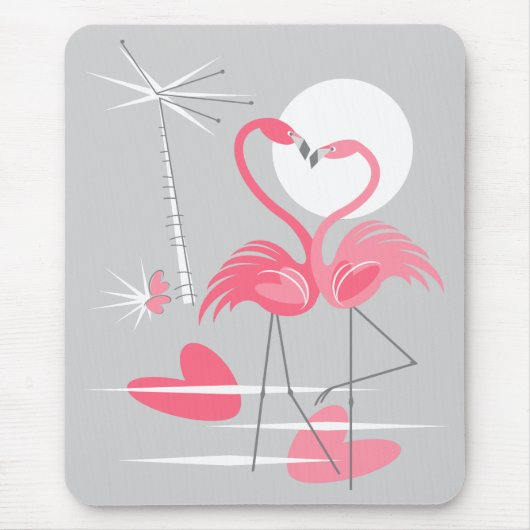 Flamingo Liebe mousepad vertikal (Vorne)