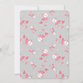 Flamingo Liebe Multi Back Verlobung Einladung (Rückseite)