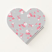 Flamingo Liebe Multi Notebook-Herz Notizblock (Rückseite)