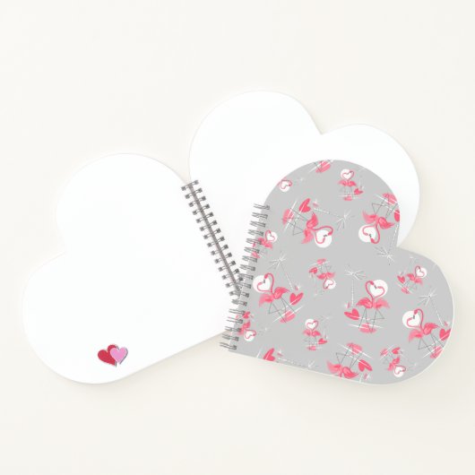 Flamingo Liebe Multi Notebook-Herz Notizblock (Innenseite)