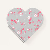Flamingo Liebe Multi Notebook-Herz Notizblock (Vorderseite)