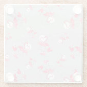 Flamingo Liebe Multi Untersetzer Glas (Rückseite)