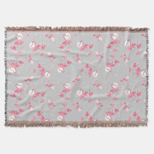 Flamingo Liebe Multi-Wurfdecke Decke (Vorderseite)