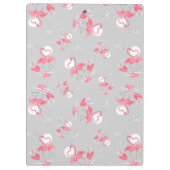 Flamingo Liebe Multi-Zwischenablage Klemmbrett (Rückseite)