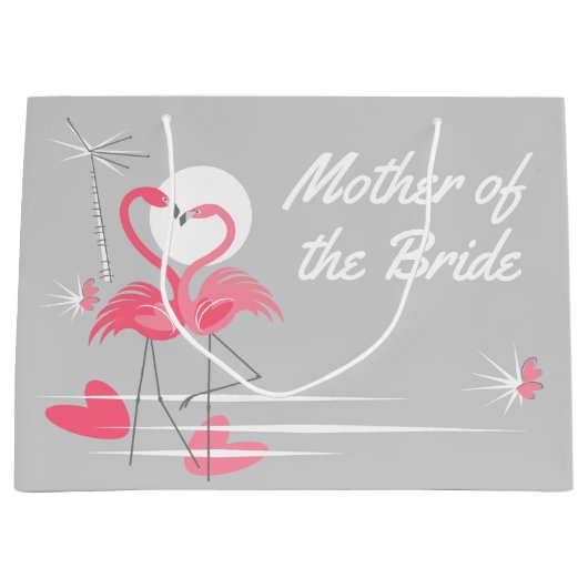 Flamingo Liebe Mutter der Bride groß Große Geschenktüte (Vorderseite)