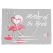 Flamingo Liebe Mutter der Bride groß Große Geschenktüte (Rückseite)