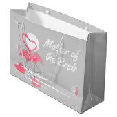 Flamingo Liebe Mutter der Bride groß Große Geschenktüte (Vorderseite Schrägansicht)