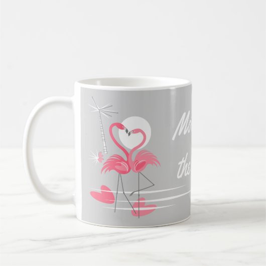 Flamingo Liebe Mutter der Bride-Tasse Kaffeetasse (Links)