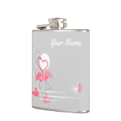 Flamingo Liebe Name Flask Flachmann (Links)