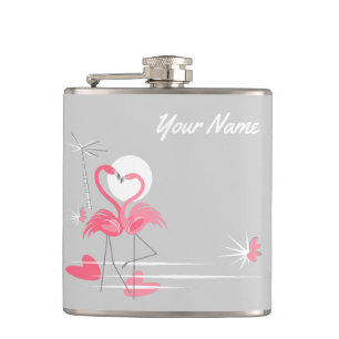 Flamingo Liebe Name Flask Flachmann