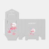 Flamingo Liebe Name und Date Fevor Box Zelt Geschenkschachtel (Ungefaltet)