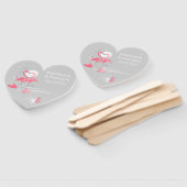 Flamingo Liebe Names Dates Hand Fan Herz Fächer (Non-assembled)