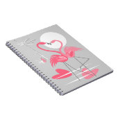Flamingo Liebe Notebook Notizblock (Rechte Seite)