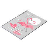 Flamingo Liebe Notebook Notizblock (Linke Seite)
