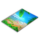 Flamingo-Liebe Notizblock (Linke Seite)