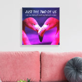 Flamingo | LIEBE | NUR DIE BEIDEN VON UNS | CHRIST Leinwanddruck (Insitu (Wohnzimmer))