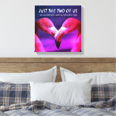 Flamingo | LIEBE | NUR DIE BEIDEN VON UNS | CHRIST Leinwanddruck (Insitu (Schlafzimmer))