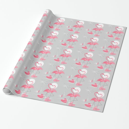 Flamingo Liebe Packpapier (Ungerollt)