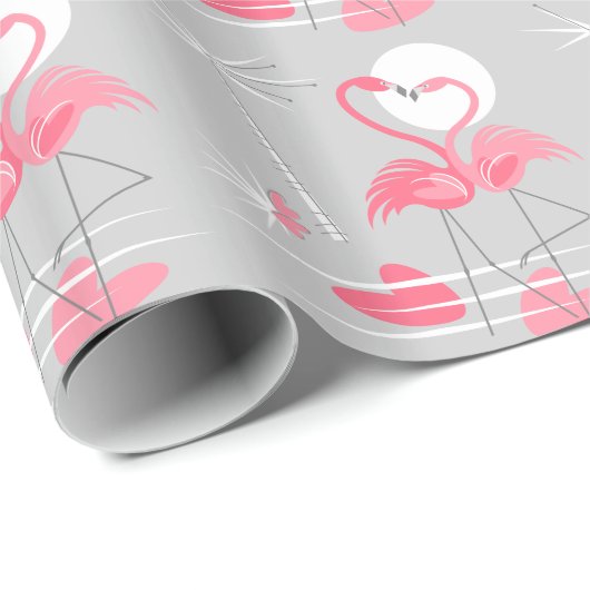 Flamingo Liebe Packpapier (Rolleneckpunkt)