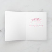 Flamingo Liebe Personalisiert Valentinstag Card Feiertagskarte (Innenseite)