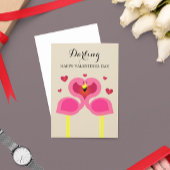 Flamingo Liebe Personalisierte Jubiläumskarte Karte