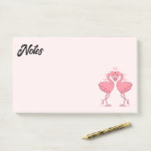 Flamingo-Liebe Post-it Notizen (Auf Schreibtisch)