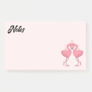 Flamingo-Liebe Post-it Notizen