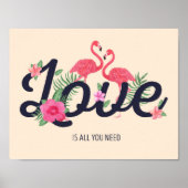 Flamingo Liebe Poster (Vorne)